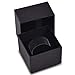 Charming Jewelers Tungsten Wedding Band Ring 12mm for Men Women Comfort Fit Black Pipe Cut Brushed