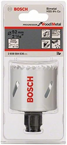 Bosch 2608584636 52 mm Progressor Hole Saw, White, 52mm diameter