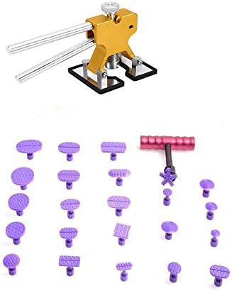 Dymix 26pcs AUTO Paintless Dent Repair Puller Kits Glue Puller Dent Lifter Tabs Suction Cup Mini T