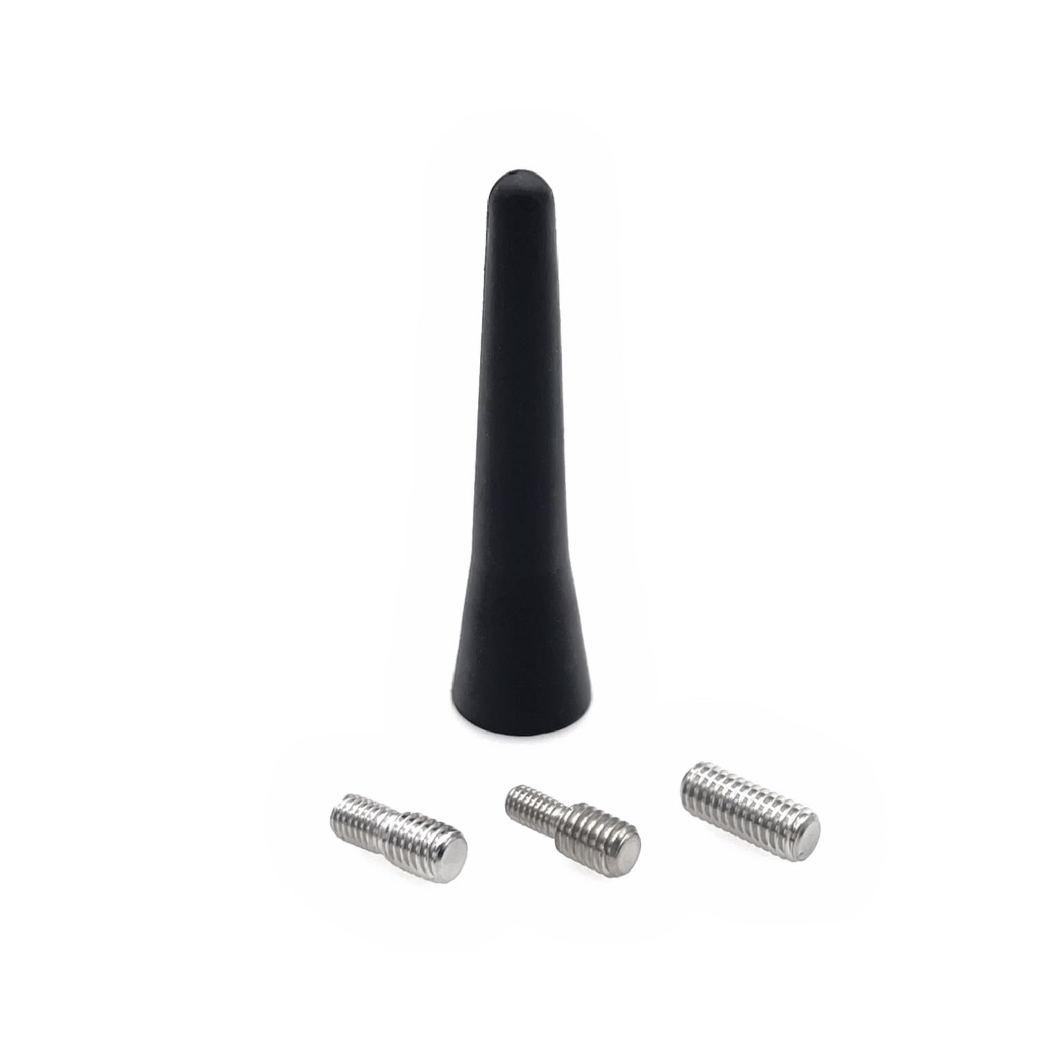 JZK 6.5cm Car Radio Mini Aerial Antenna, Universal Replacement Car Roof Aerial Mast, Small Short AM/FM Aerial Accessories, With 3 Screws M4 M5 M6