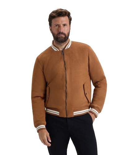 HUNTER MANSTONE Water Repellent Suede Jacket,Butterscotch,XXL