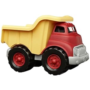 Green Toys Dump Truck in Yellow and Red – BPA Free, Phthalates Free Toys for Gross/Fine Motor Skill Development. Pretend…