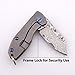 Samior DTK16 Mini Small Folding Pocket Little Bowie Knife 1.6 Inch Damascus Razor Sharp Nick Nail Cleaver Blade, Flat TC4 Titanium Frame Lock Handle, Small Compact EDC Keychain Gentlemen's Knives, 1oz