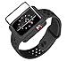 baozai Compatible with Apple Watch Band 42mm Men, Metal Rugged Protective Case with Black Band for Apple Watch 42mm Series 3 Series 2 Series 1 (42mm Black)