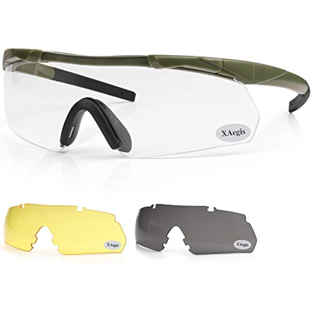 Shooting Glasses 3 Interchangeable Lens High Impact Eye Protection For