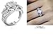 Clearance! WILLTOO Jewelry Fashion Forever Classic Flowers with Tiny Zircon Engagement Wedding Band Ring (Silver, US 6)