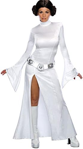 Women's Cosplay Princess Leia Organa Solo Costume Dress Halloween Party Dress Up Bodysuit White