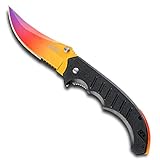 CIMA csgo Flip Knife Skins, Folding Pocket Knife,G100 Handle, 440c Blade (Fade)