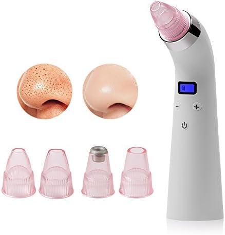 Olssda Blackhead Remover,Microdermabrasion Diamond Kit Portable Facial Blackhead Acne Removal Pore Vacuum Extraction Tool with 4 Replaceable Heads for Different Purpose