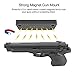 Magnet Gun Mount for Car, 42 Lbs Rubber Coated Magnetic Gun Holster Concealed Firearms Holder for Pistol, Air Gun, Revolver, Handgun, Shotgun, Rifle (1 Pack)