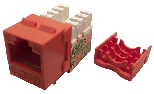 Shaxon BM603O810-B, Category 5e Keystone Jack, RJ45 to 110 - Orange