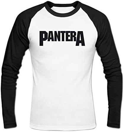Mens Pantera band Logo Baseball T-shirt L White