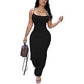 HTD Women Summer Sexy Bodycon Maxi Dress Casual Slim Long Dresses