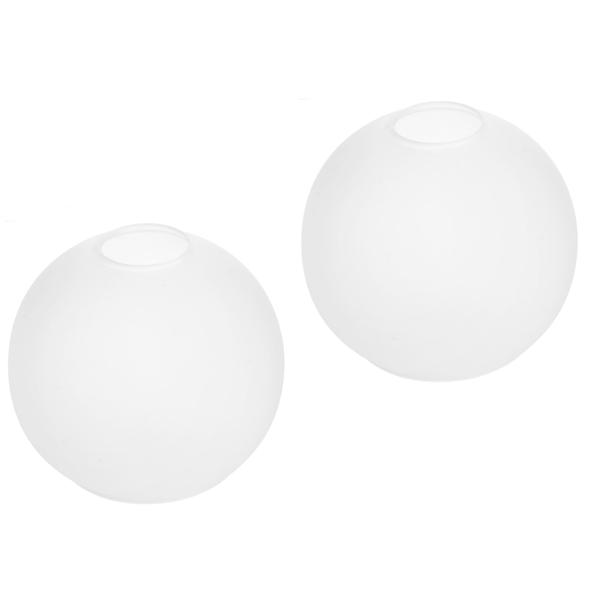 Photo 1 of 2 Pack Lamp Globe Glass Shade, White Frost Glassshade Covers Replacements for Light Fixtures, 1.65 Inch Fitter Globes Lampshades for Wall Sconces Chandelier Bath Vanity Lights Pendants