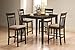 5-Piece Counter Height Dining Set Cappuccino and Tan