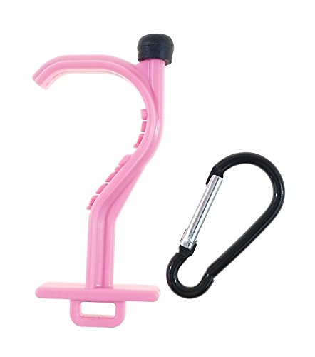 Kooty Key Germ Utility Hook Tool- Avoid Touching Bacteria Ridden Surfaces- Carabiner Included (Colors May Vary) (1 Pack, Pink) - Thumbnail 3