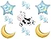 Hey Diddle Diddle Cow Jumped Over The Moon Baby Boy Shower Balloons Decorations Supplies