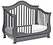 Million Dollar Baby Classic Ashbury 4-in-1 Convertible Crib with Toddler Bed Conversion Kit in Manor Grey, Greenguard Gold Certified