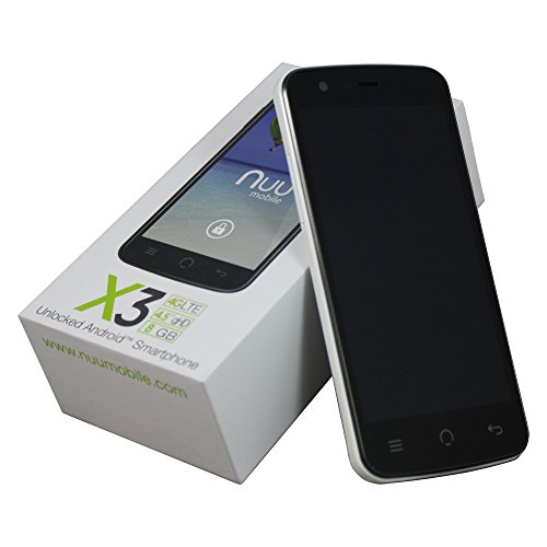 NUU Mobile X3 4.5" qHD LTE 8GB Unlocked GSM Dual-SIM Smartphone with 2-Year Ltd Warranty