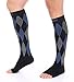Doc Miller Open Toe Compression Socks for Men & Women, 30-40 mmHg Knee High Support, Toeless Design for Daily Leg Comfort, Breathable Nylon Spandex, 1 Pair