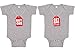 Panoware Funny Twins Baby Gift Bodysuit | Buy One Get One, Heather Grey, 0-3 Months