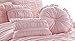 Chezmoi Collection 7-Piece Chic Ruched Comforter Set (with Throw Pillows) (King, Pink)