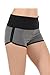 Athletic Curves Trimming Hot high Waist Yoga Shorts: Booty Shorts Hgray/BLK M