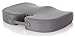 Deluxe Home Coccyx Seat Cushion for Office Chairs, Travel in Car or Airplane Orthopedic Memory Foam Pillow Chair Pad for Tailbone Pain, Back Pain and Sciatica Relief (Grey)