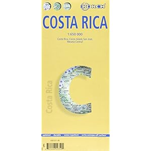 Laminated Costa Rica Map by Borch (English Edition)