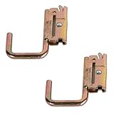 DC Cargo Mall 2 E-Track Steel JHooks, Tie-Down Accessories w/E Track Spring Fitting Attachments, 2 Inch Wide J Hooks, Use as Hanger, Shelf Bracket, Support Beams, Trailer, Truck, Pickup, Cargo Van