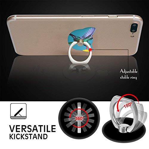 Ring Holder Hummingbirds Magic in The Air Cat Type Ring Cell Phone Stand Adjustable 360° Rotation Phone Stand for IPad Phone X/6/6s/7/8/8 Plus/7, Galaxy S9/S9 Plus/S8/S7 Android Smartphone