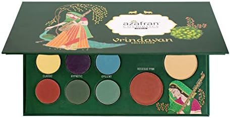 Azafran Organic Cosmetics Vrindavan Collection, Eye Shadow; Blusher and Highlighter, 27g
