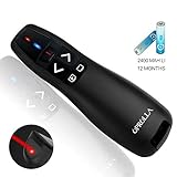 Wireless Presenter with Laser Pointer,2.4GHZ PPT Clicker, Support Super URL, Powerpoint Presentation Remotes R400-OPROLLA,USB Control for Teaching. Updated Version