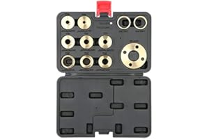 11Pcs/Set Router Templates Solid Brass Guides Template Router Guides Kit with Lock Nut Adapter Router Accessory