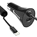 iPhone Car Charger - Syncwire 4.8A/24W USB Car Charger Adapter with Coiled MFI Lightning Cable for iPhone Xs, XS Max, XR, X, 8, 8 Plus, 7, 7 Plus, 6s, 6s Plus, iPad & More - Black