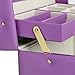SONGMICS Jewelry Box, Girls Jewelry Organizer, Lockable Mirrored Storage Case, Gift Idea, Purple UJBC114P