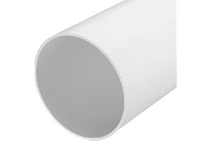 MECCANIXITY 6.3 Inch PVC Rigid Tube Round Pipe Hardware Tubing 152mm ID 160mm OD 35cm/14" Length White High Impact for Water Pipe, Cable Sleeve