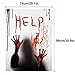 ALUCKY Halloween Window Cover, Decorations Indoor Party Bloody Curtain, Door Cover, Scary 