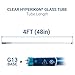 Hyperikon T8 T10 T12 4ft LED Hybrid Tube Light, Plug-and-Play, Instant Fit, Ballast Compatible or Single-End Powered Ballast Bypass, Fluorescent Replacement, 18W, Glass, 5000k, Clear - 6 Pack