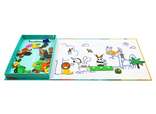 Love&Mini Educational Magnetic Cardboard Preschool Magnetic Art case Toy Gift Magnetic Jigsaw Puzzle Drawing Easel Board
