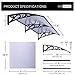 VIVOHOME Polycarbonate Window Door Awning Canopy Grey with Black Bracket 40 Inch x 80 Inch