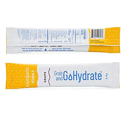 GoHydrate Electrolyte Hydration Drink Mix - A Naturally Flavored, Sugar Free, Maximum & Instant Hydration Powder (Grape, 30 Stick Packs) - Thumbnail 4