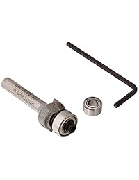 Vermont American 23129 1 16-inch Radius Roundover y Bead Router Bit con punta de carburo, 2-inch Ball Bearing 2-flute 1 4-inch Vástago