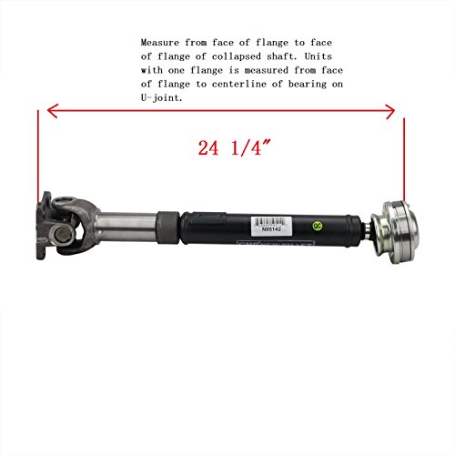 CRS N95142 New Prop shaft/Drive Shaft Assembly, Front, for 2001-2007 Dodge Dakota, 2006 Mitsubishi Raider, 4WD, 24 1/4" long, exactly replace Cardone part: 65-9514 - Thumbnail 2