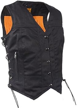 womens denim motorcycle vest