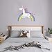 HUABEI Wall Decals Cute Unicorn & Rainbow Wall Sticker for Girls or Boys Vinyl Peel and Stick Fairy Removable Baby Kids Room Nursery Party Decoration.