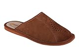 Men comfort luxury slippers Genuine Suede Leather