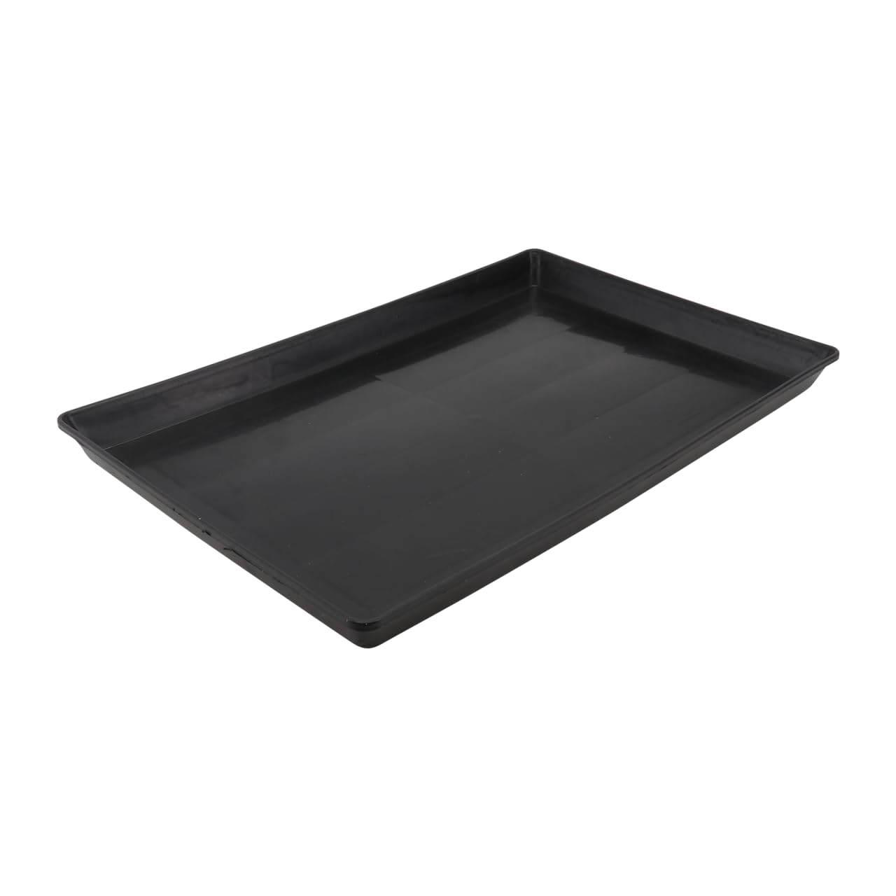 Mikikit Replacement Dog Crate Tray: Multi-Purpose Plastic Base Pan for Kennel Cage, Leakproof Pet Feeding Mat & Rabbit Litter Tray, 43x32.5cm, Black
