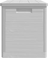 vidaXL Outdoor Cushion Box Grey Polypropylene 160 L 77.5x44.5x53 cm view 8