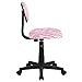 Flash Furniture BT-Z-PK-GG Pink and White Zebra Print Computer Chair